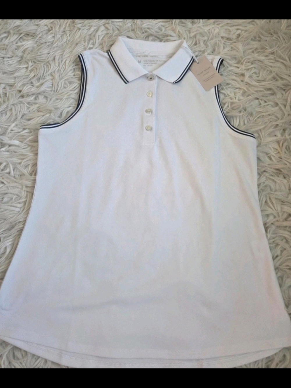 Peter MillarWomen's Canterbury Tipped Sport Mesh Sleeveless Polo Spf 50 Sz XL